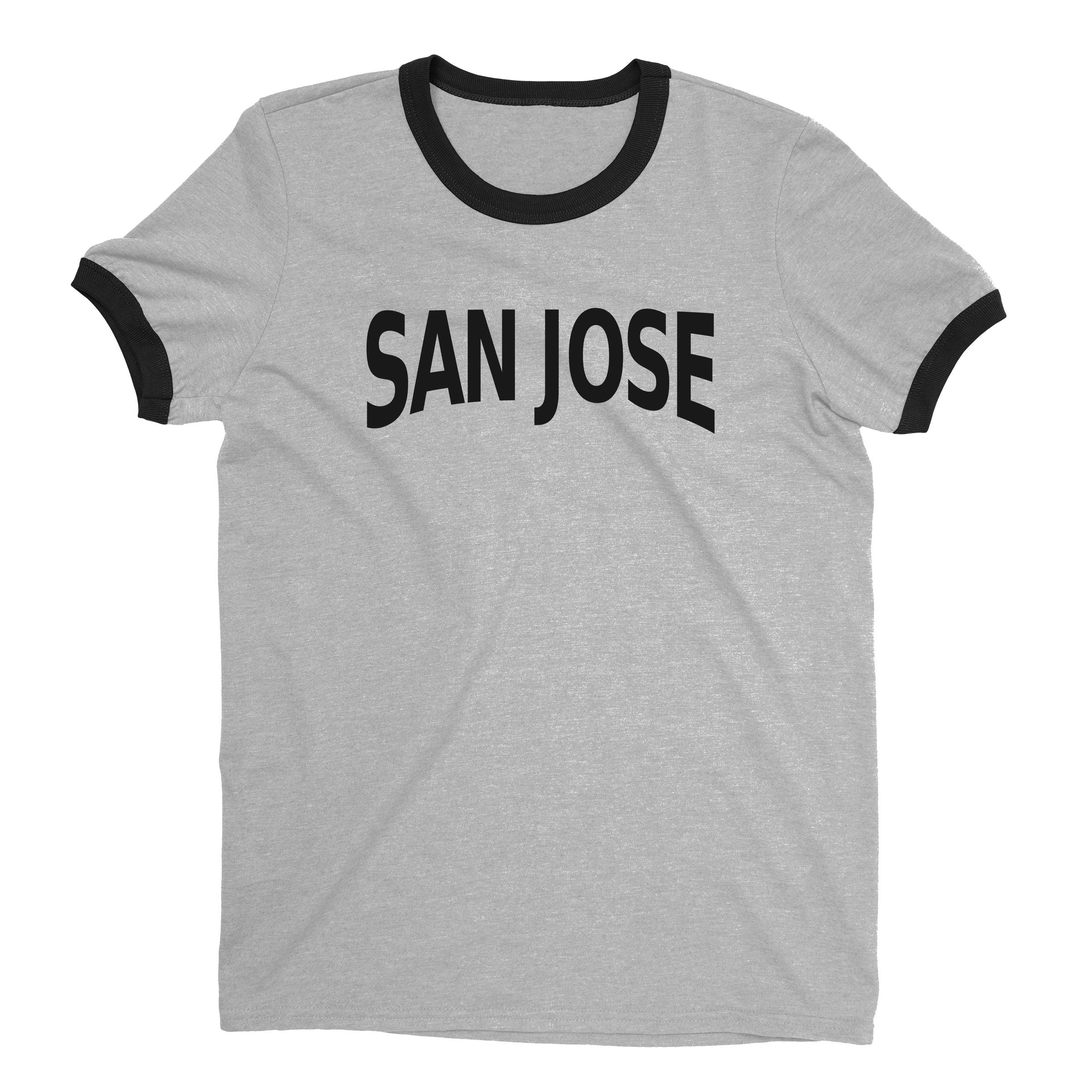 San Jose Ringer Tee — Heather Gray