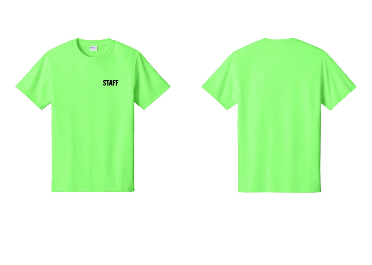 NYC Factory Staff T-Shirt, Bold Lettering - Chest Only - Neon Green