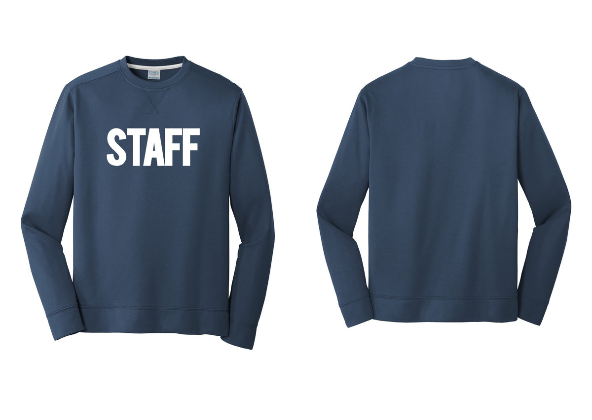 NYC Factory Staff Performance Fleece Crewneck Sweatshirt (Bold) - Front Only - Navy