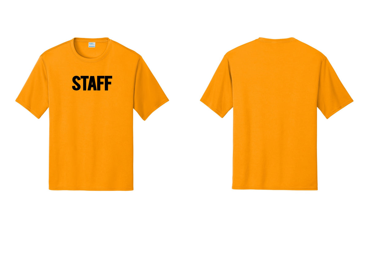 NYC Factory Staff Performance T-Shirt (Bold) - Front Only - Gold