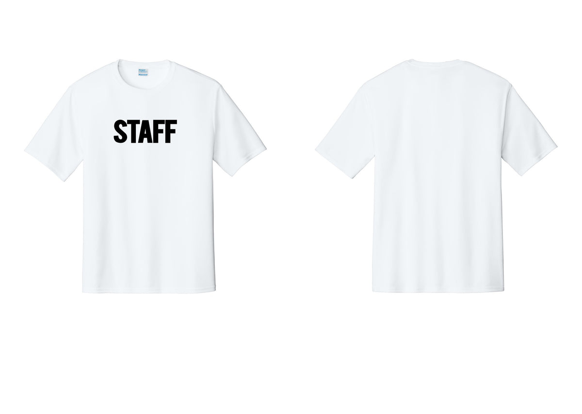 NYC Factory Staff Performance T-Shirt (Bold) - Front Only - White