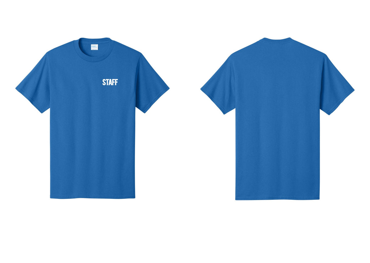 NYC Factory Staff T-Shirt, Bold Lettering - Chest Only - Royal