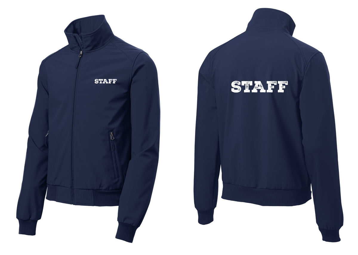 NYC Factory Staff Soft Shell Bomber Jacket (Rustic) - Chest + Back - Dress Blue Navy