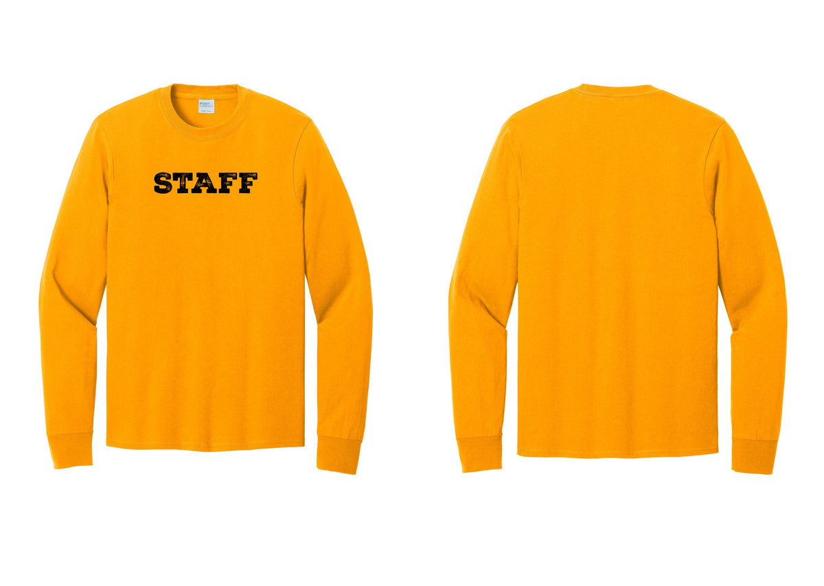 NYC Factory Staff Cotton Long Sleeve T-Shirt (Rustic) - Front Only - Gold