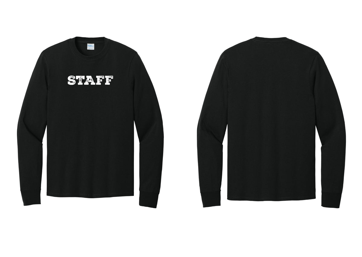 NYC Factory Staff Cotton Long Sleeve T-Shirt (Rustic) - Front Only - Black