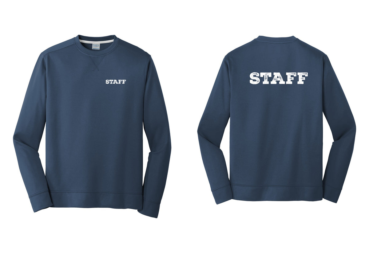 NYC Factory Staff Performance Fleece Crewneck Sweatshirt (Rustic) - Chest + Back - Navy