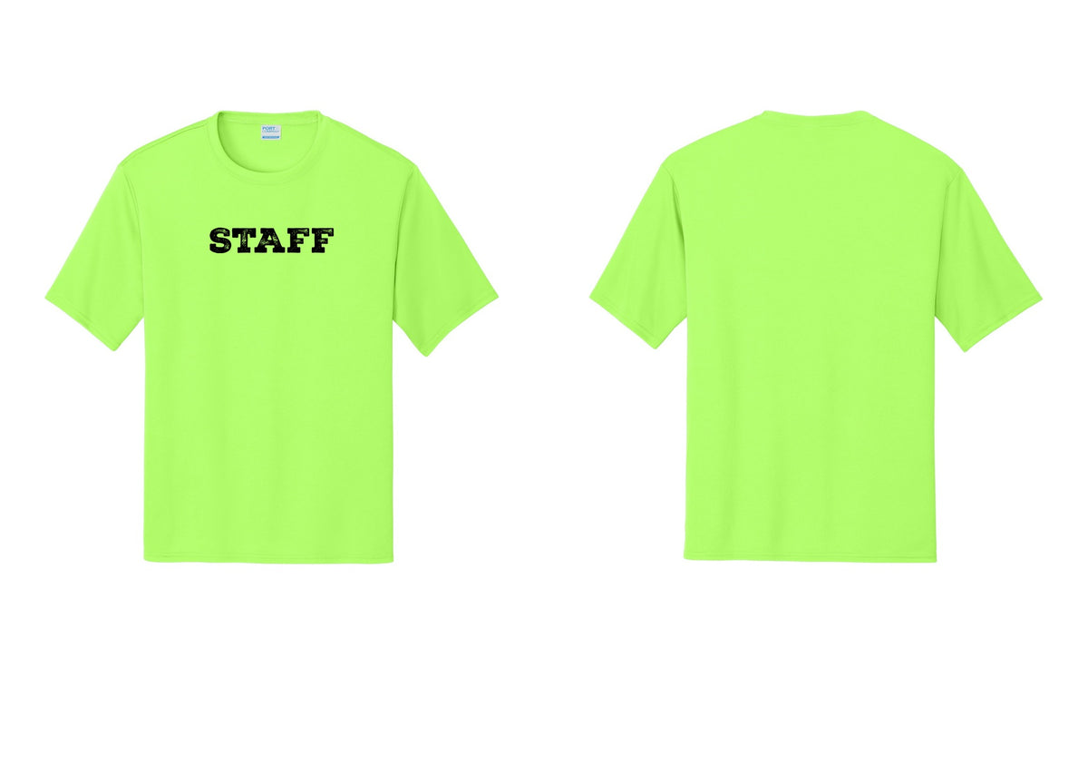 NYC Factory Staff Performance T-Shirt (Rustic) - Front Only - Neon Green