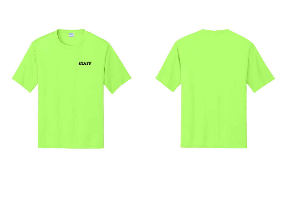 NYC Factory Staff Performance T-Shirt (Rustic) - Chest Only - Neon Green
