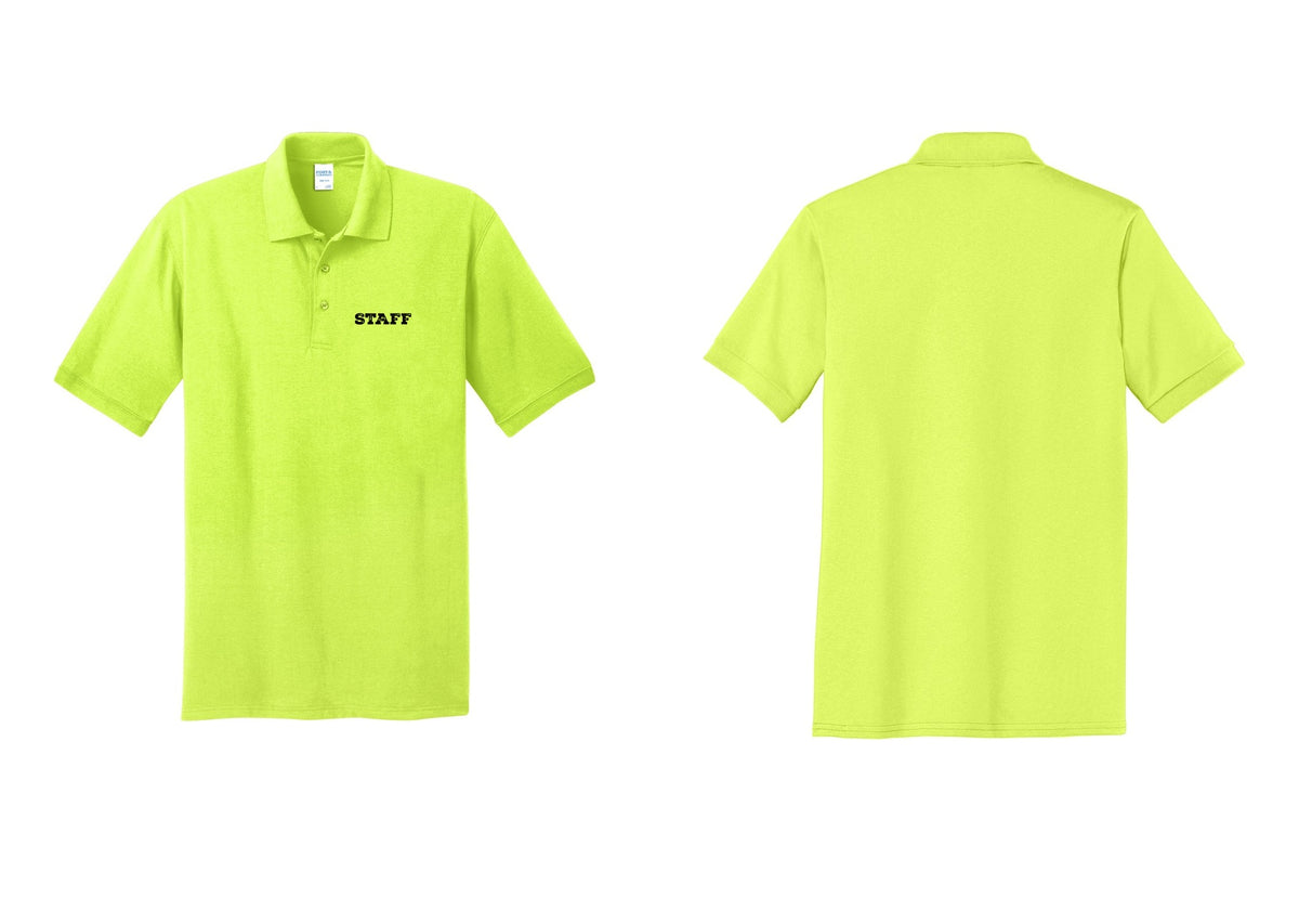 NYC Factory Staff Polo Shirt (Rustic) - Chest Only - Safety Green