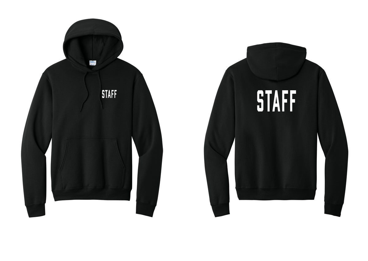 NYC Factory Staff Cotton Fleece Pullover Hoodie (Classic) - Chest + Back - Black