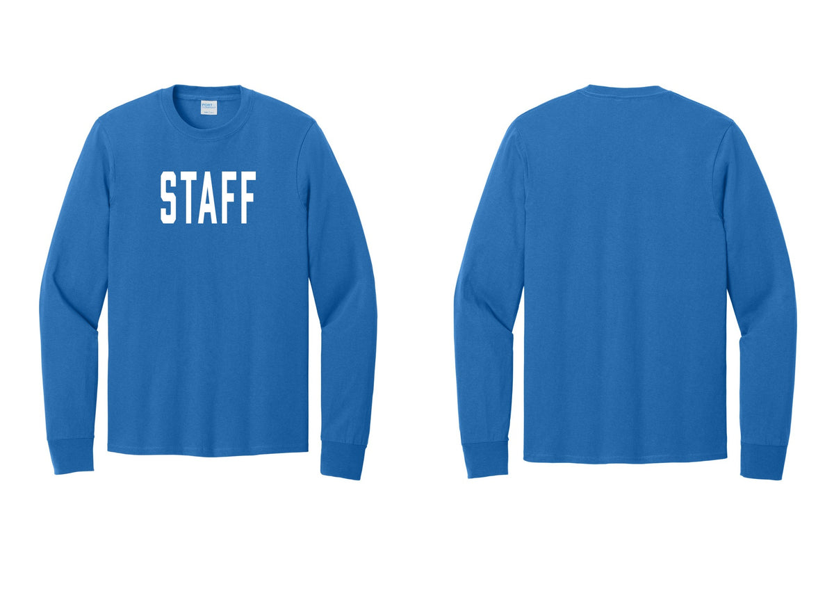 NYC Factory Staff Cotton Long Sleeve T-Shirt (Classic) - Front Only - Royal