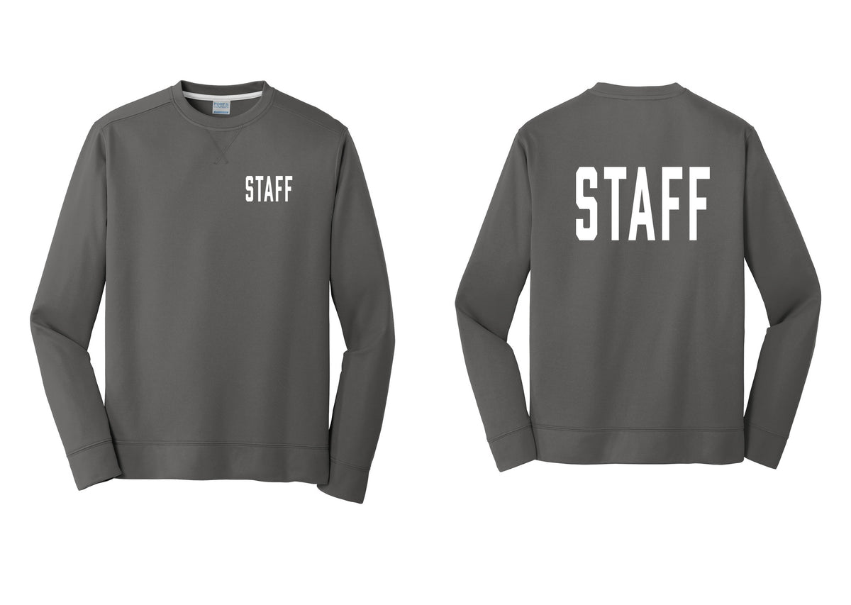 NYC Factory Staff Performance Fleece Crewneck Sweatshirt (Classic) - Chest + Back - Charcoal
