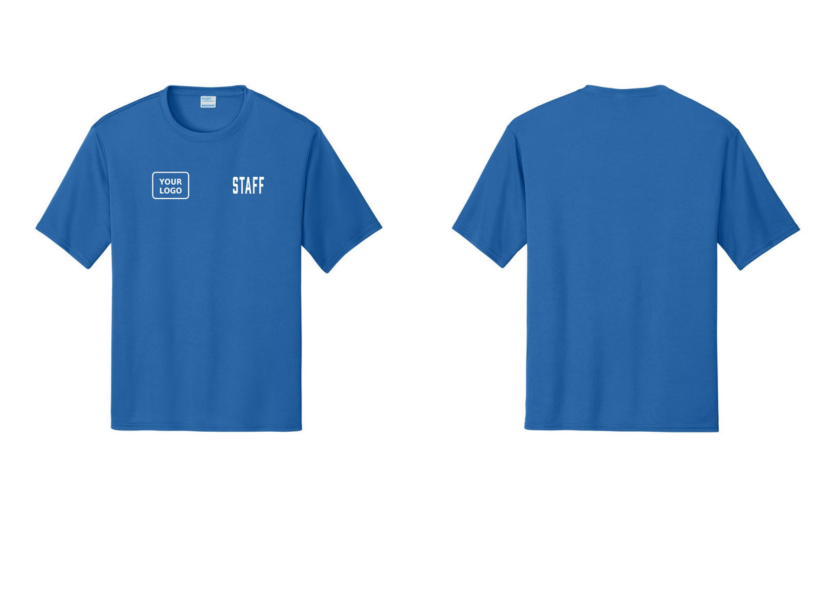 NYC Factory Custom Logo Staff Performance T-Shirt (Classic) - STAFF + Your Logo - Royal
