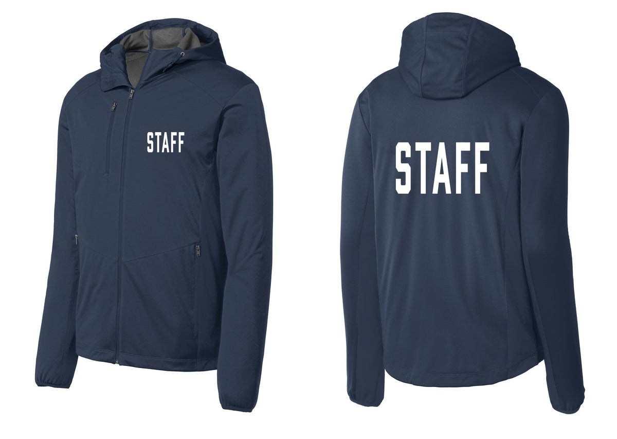 NYC Factory Staff Soft Shell Hooded Jacket (Classic) - Chest + Back - Dress Blue Navy