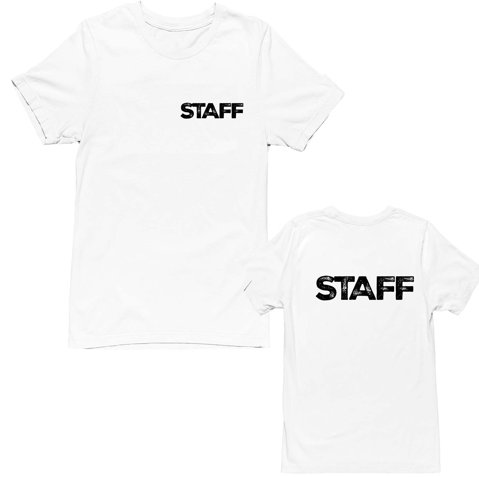 Mens Unisex Staff T-Shirt - Event Soft Cotton Tees - Rustic Style Design