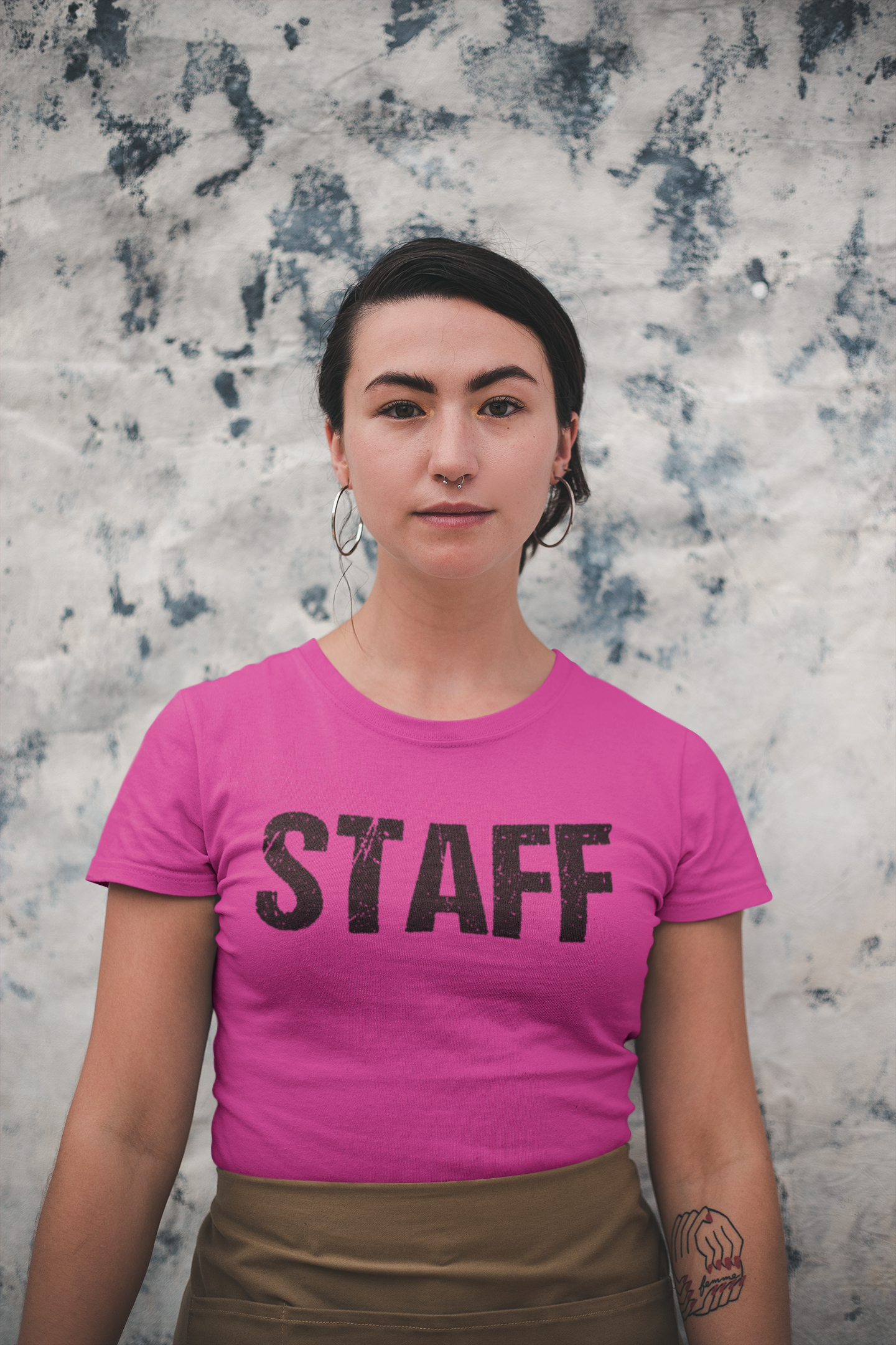 STAFF Ladies T-Shirts / Distressed Design