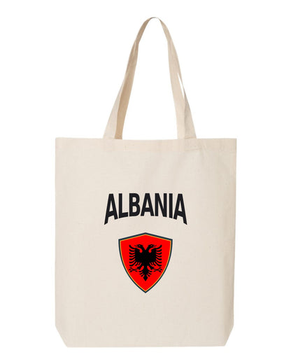 Albania Soccer Tote Bag — Arched National Crest | NYC Factory