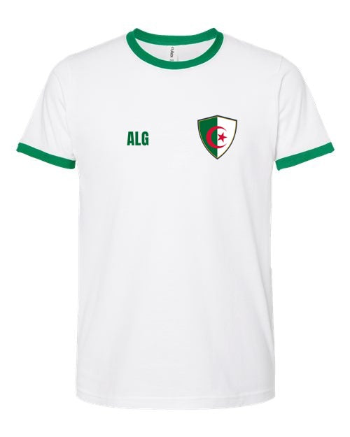 Algeria Soccer Ringer Tee 2026 — Retro National Crest | NYC Factory