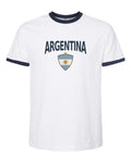 Argentina 2026 Soccer Arched Crest Ringer Tee -- NYC Factory