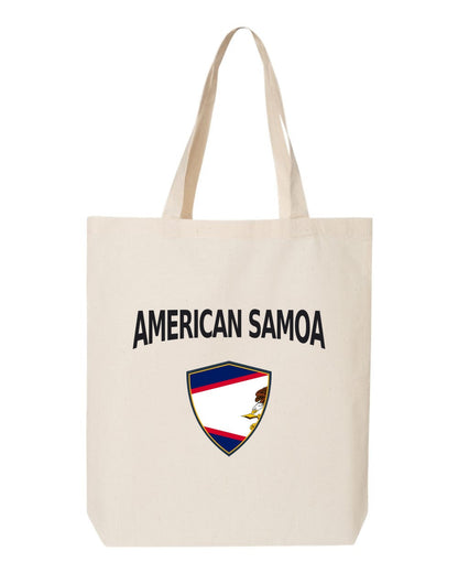 American Samoa Soccer Tote Bag — Arched National Crest | NYC Factory
