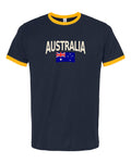 Australia Soccer Ringer Tee 2026 — Classic Name & Flag | NYC Factory