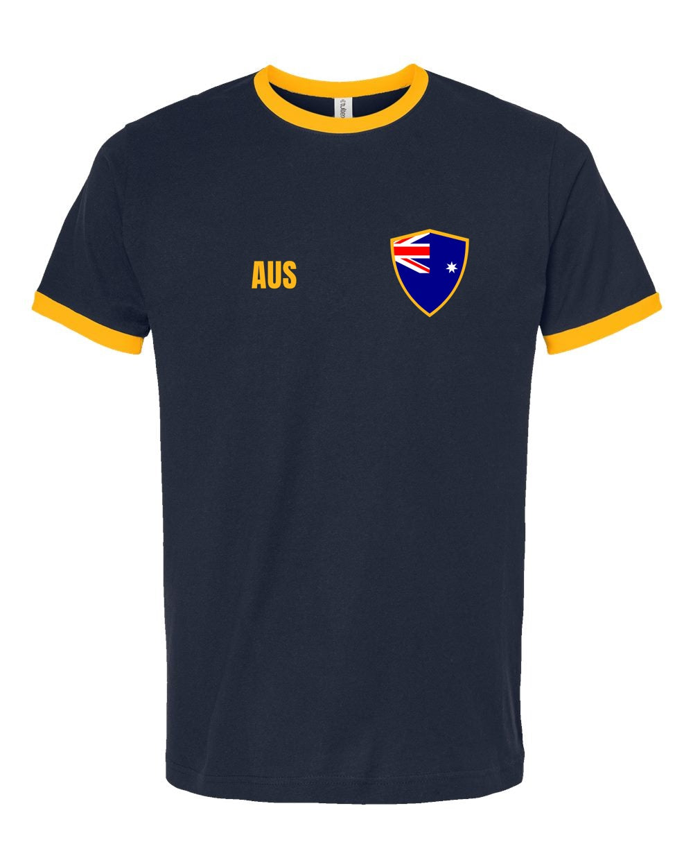 Australia Soccer Ringer Tee 2026 — Retro National Crest | NYC Factory