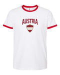 Austria 2026 Soccer Arched Crest Ringer Tee -- NYC Factory