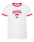 Austria 2026 Soccer Arched Crest Ringer Tee -- NYC Factory