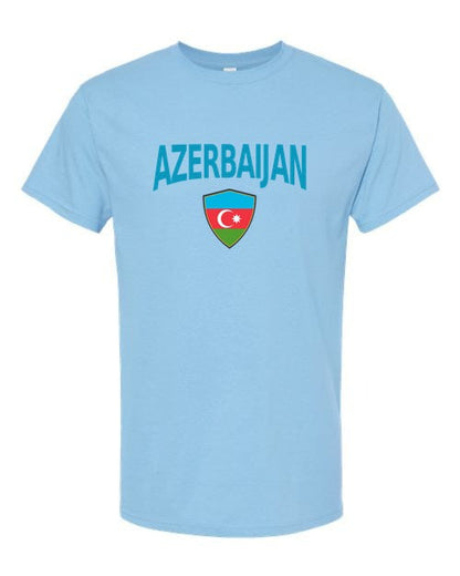 Azerbaijan Arched Crest Soccer Tee — NYC Factory