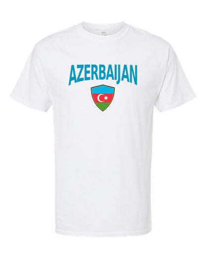 Azerbaijan Arched Crest Soccer Tee — NYC Factory