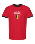 Belgium 2026 Soccer Arched Crest Ringer Tee -- NYC Factory