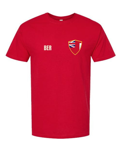 Bermuda Soccer Tee — Retro National Crest | NYC Factory