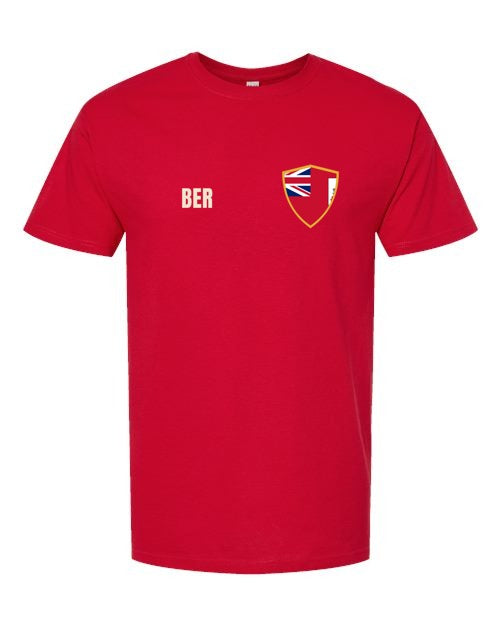 Bermuda Soccer Tee — Retro National Crest | NYC Factory