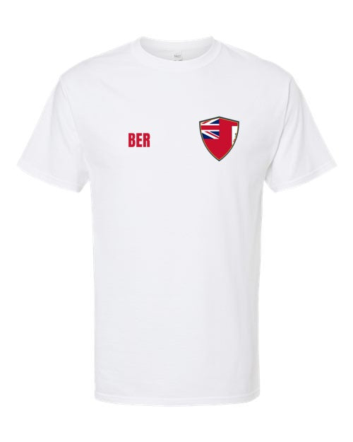Bermuda Soccer Tee — Retro National Crest | NYC Factory
