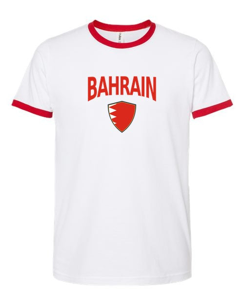 Bahrain Arched Crest Soccer Ringer Tee — NYC Factory