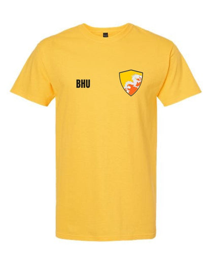 Bhutan Soccer Tee — Retro National Crest | NYC Factory