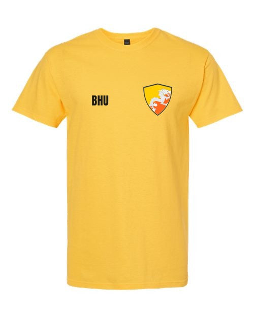 Bhutan Soccer Tee — Retro National Crest | NYC Factory