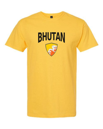 Bhutan Arched Crest Soccer Tee — NYC Factory