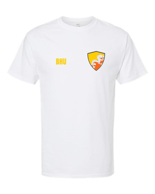 Bhutan Soccer Tee — Retro National Crest | NYC Factory
