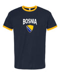 Bosnia and Herzegovina 2026 Soccer Arched Crest Ringer Tee -- NYC Factory