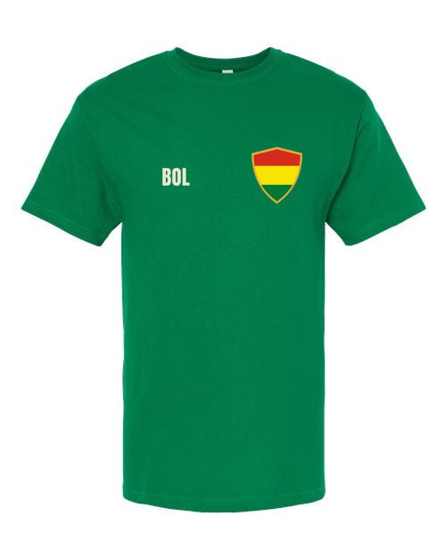 Bolivia Soccer Tee — Retro National Crest | NYC Factory