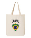 Brazil Soccer Tote Bag 2026 — Arched National Crest | NYC Factory