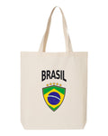 Brazil Soccer Tote Bag 2026 — Arched National Crest | NYC Factory