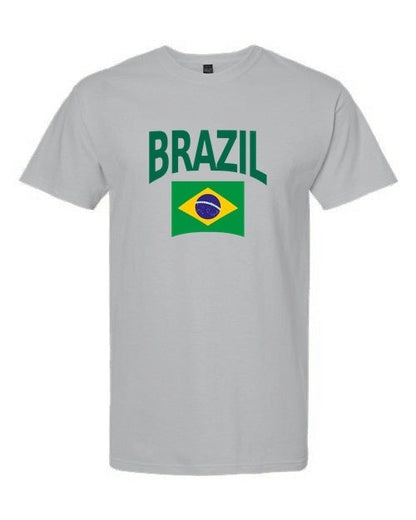 Brazil Soccer Tee 2026 - Heather Gray