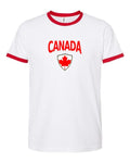 Canada 2026 Soccer Arched Crest Ringer Tee -- NYC Factory