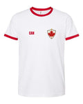 Canada Soccer Ringer Tee 2026 — Retro National Crest | NYC Factory