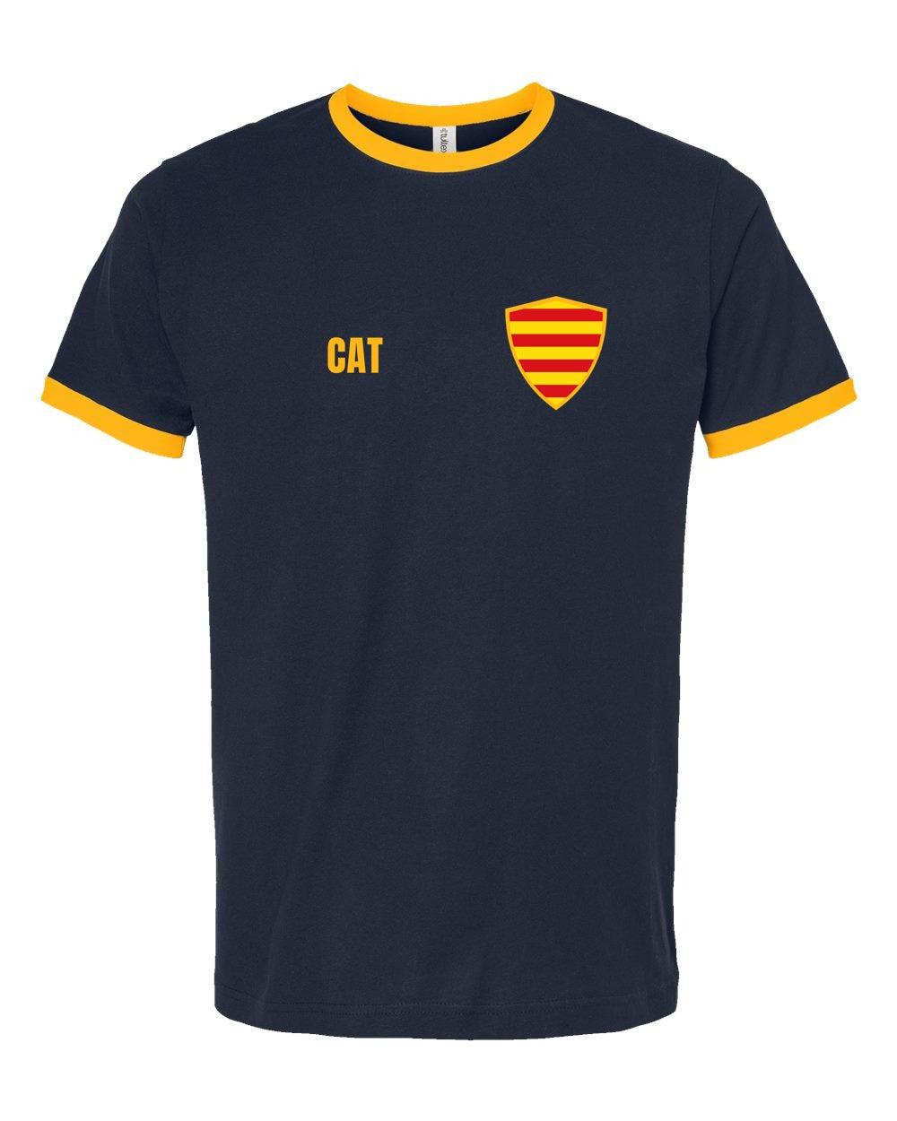 Catalonia Soccer Ringer Tee — Retro National Crest | NYC Factory