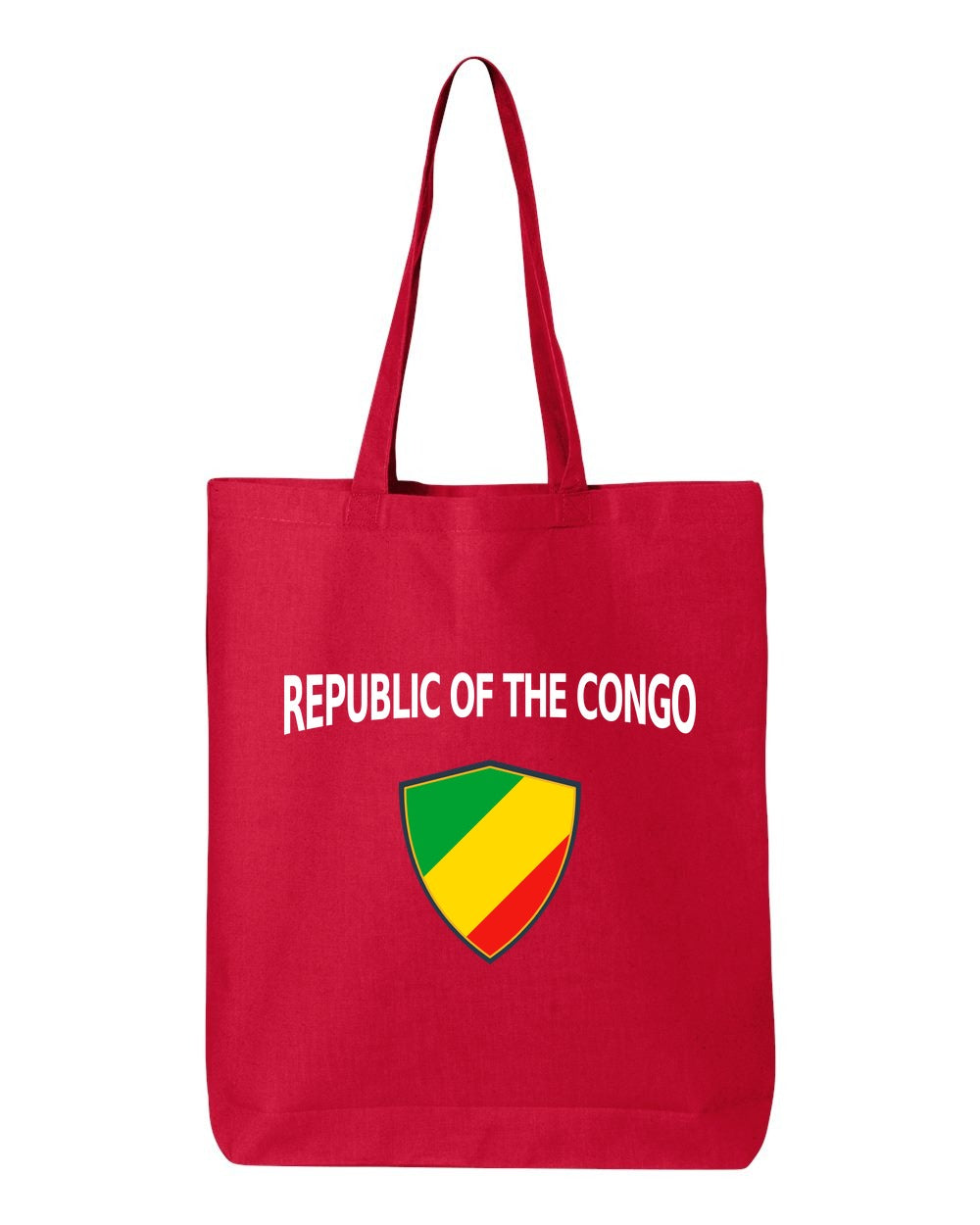 Republic Of The Congo Soccer Tote Bag — Arched National Crest | NYC Factory