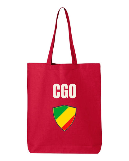Republic Of The Congo Soccer Tote Bag — National Crest Badge | NYC Factory