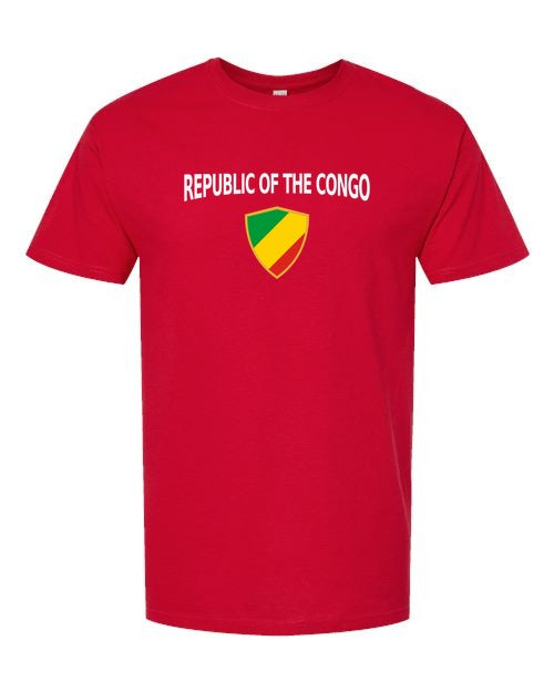 Republic Of The Congo Arched Crest Soccer Tee — NYC Factory